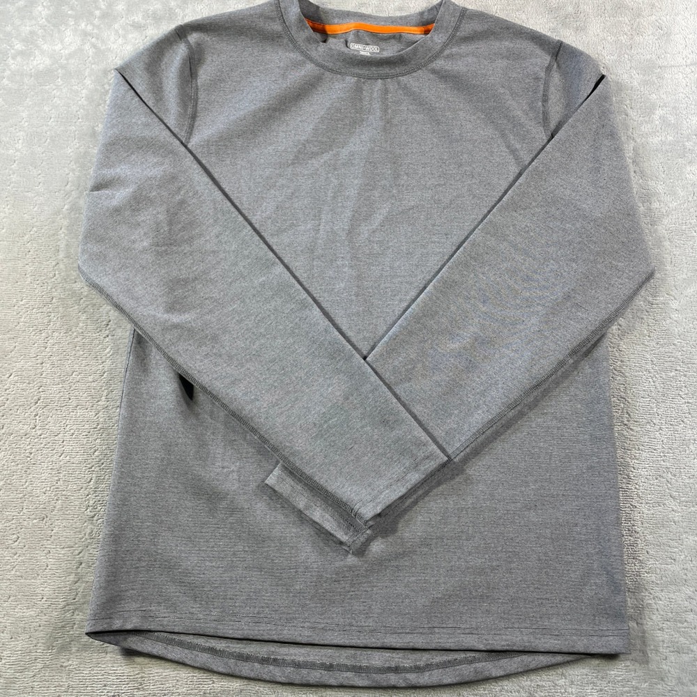 Omni‎ Wool Base Layer Shirt Mens XXL Gray Wool Blend Hiking Outdoor Camping